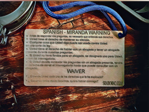 THE FOREVER TITANIUM MIRANDA WARNING CARD